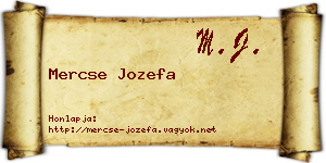 Mercse Jozefa névjegykártya